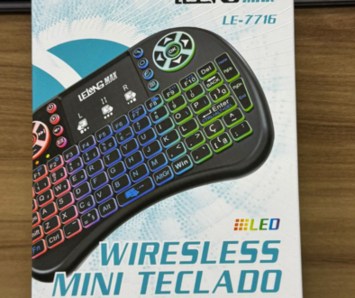 Mini Teclado Wireless Touchpad Sem Fio Iluminado LE-7716
